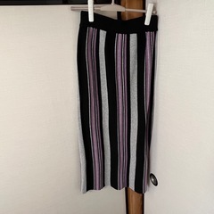 ニットタイトスカート　ストライプ