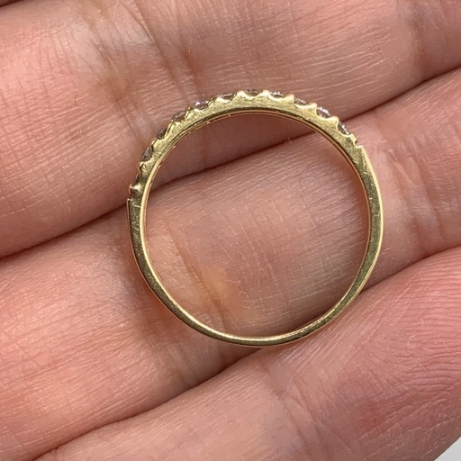 K18 ハーフエタニティ　リング　0.22ct 1.4g 約13号