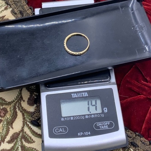 K18 ハーフエタニティ　リング　0.22ct 1.4g 約13号