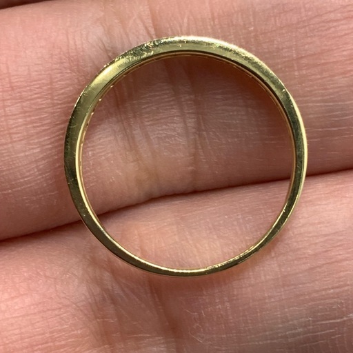 K18 ハーフエタニティ　リング　 1.5g 約11号　0.16ct