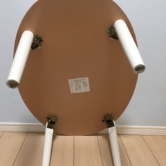 【お取引感謝】楕円　折脚テーブル　丸洗い掃除済み！の画像
