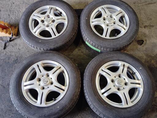 売れました》溝あり 145/80R13 アルミホイール付き夏タイヤ 4本