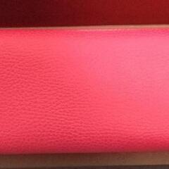 (販売証明書付き)(ほぼ未使用品)(付属品全て付き)GUCCI グッチ二つ折り長財布 スウィング   コンチネンタルレザー フューシャーピンクの画像