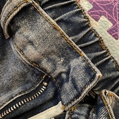 ボタン取れ(;_;)切りっぱなし風ダメージ?レディースジーパン,ボトムス👖 の画像