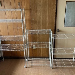 メタルラック(ホワイト)　大中小　3台　中古美品セット