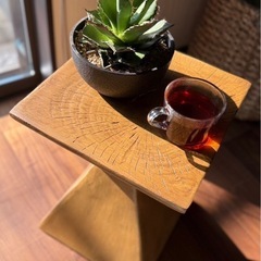 スツール サイドテーブル(美品)➕おまけ付きアガベチタノタの画像
