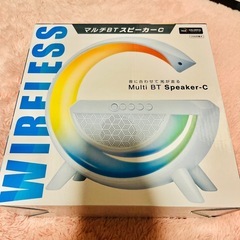 〈未使用〉ワイヤレス充電 Bluetoothスピーカー ワイヤレス充　カラフルライト ブラック・黒の画像