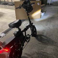 DEEPPOWER 折りたたみ電動自転車 ブラック