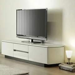 出品2万円から値下げしました✴︎［中古］テレビ台のみ テレビボード TVボード 幅150 高級 収納 ローボード シンプル 完成品 ブラック ホワイト 北欧 木製 高さ40cm 白 モダン 家具の画像