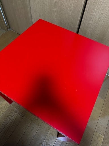 IKEA LACK サイドテーブル赤55㎝×高さ45㎝ (ソル) 福のテーブル《座卓