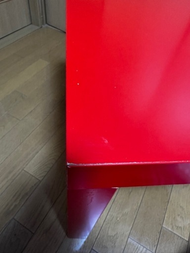 IKEA LACK サイドテーブル赤55㎝×高さ45㎝ (ソル) 福のテーブル《座卓