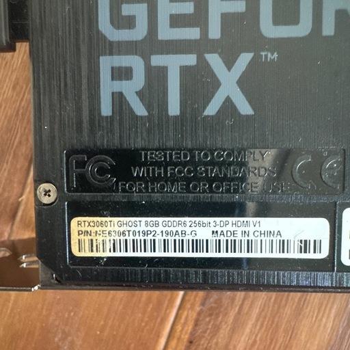 PCパーツ NVIDIA GeForce RTX 3060 Ti 8GB