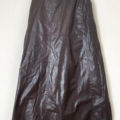 OLIVE des OLIVE ダークブラウン レザー ロングスカート