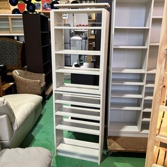【本棚/高さ調整可能】家の天井まで高くできます　家具　収納家具　白　ホワイトの画像
