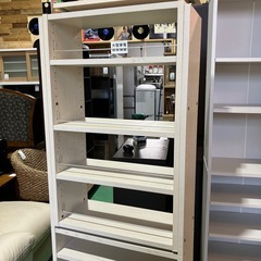 【本棚/高さ調整可能】家の天井まで高くできます　家具　収納家具　白　ホワイトの画像