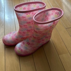 花柄ピンク🩷長靴22cm