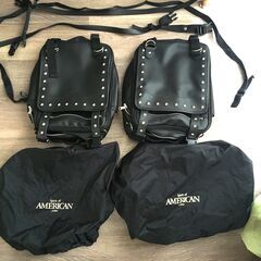 アメリカンバイク用　パニエ　防水カバーつき