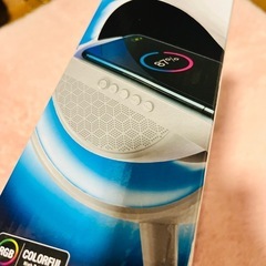 〈未使用〉ワイヤレス充電 Bluetoothスピーカー ワイヤレス充　カラフルライト ブラック・黒の画像