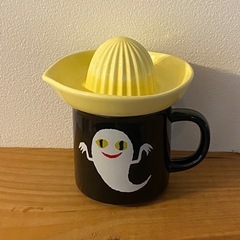 美品 レモン絞り器 レモンしぼり器 陶器 黄色 キッチン