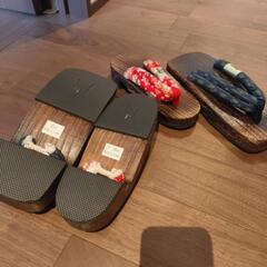 【未使用】焼桐下駄 足の痛くならない太鼻緒の画像