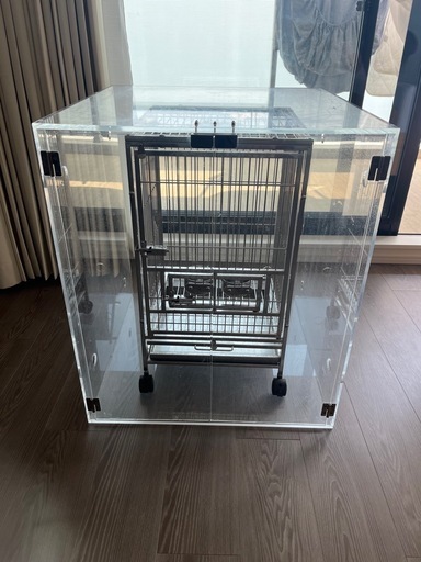 鳥　インコ　　アクリルケース　鳥籠