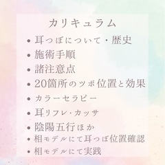 耳つぼセラピスト講座の画像