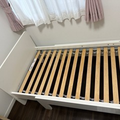 決まりました　IKEA伸縮ベッド　マットレス　すのこセット　　の画像