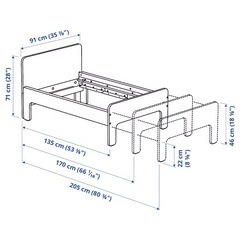 決まりました　IKEA伸縮ベッド　マットレス　すのこセット　　の画像