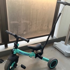 　besrey　子供用三輪車　手押し棒つき