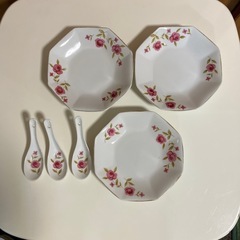 皿3枚、レンゲ3個セット