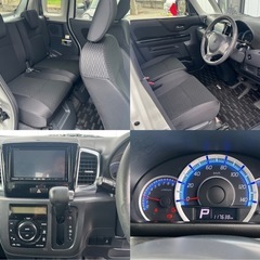 ★車検付★H26年 スペーシアカスタム 両側パワースライドドア　社外ナビ　純正アルミホイール　Bluetoothオーディオの画像