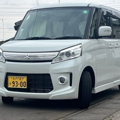 ★車検付★H26年 スペーシアカスタム 両側パワースライドドア　社外ナビ　純正アルミホイール　Bluetoothオーディオの画像