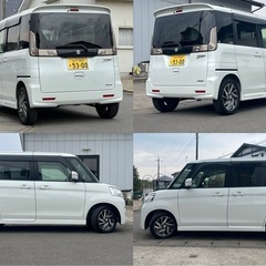★車検付★H26年 スペーシアカスタム 両側パワースライドドア　社外ナビ　純正アルミホイール　Bluetoothオーディオの画像