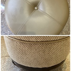 オットマン　スツール　ベージュの画像