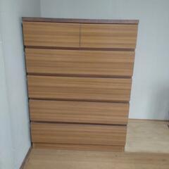 整理タンス　5段　木製の画像