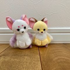 キツネぬいぐるみセット (hiroC) 一分のおもちゃ《ぬいぐるみ