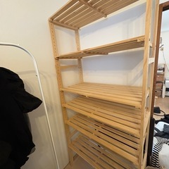 ニトリ　木製ラック　82×180×40の画像