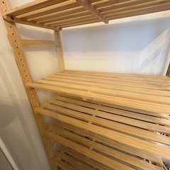 ニトリ　木製ラック　82×180×40の画像