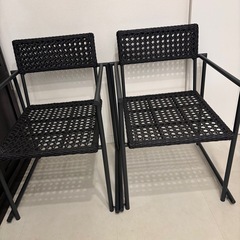 ガーデンチェア　ダイニングチェア　軽量　２脚セット