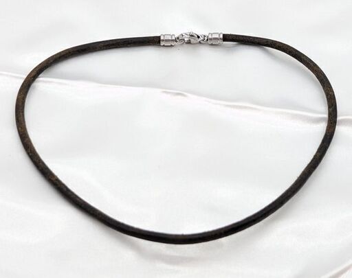 BVLGARI】レザーチョーカー 50cm 15.1g☆B品☆質屋 ユニオン本