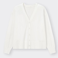 決まりました★GU UVカットカーディガン　白　XS 　Mサイズ相当