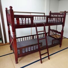 中古 訳有り【カリモク/KARIMOKU】天然木 2段ベッド マ...