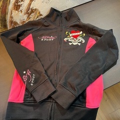 Ed Hardy スポーツジャケット ブラック/ピンク　xsサイ...