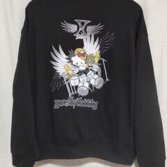 yoshikitty ドラムキャラクター スウェット トレーナー 黒