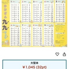 掛け算　九九　表　ポスターの画像