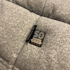 50周年限定生地 DENDENリーンロゼ トーゴ パフ セット ライトグレーの画像