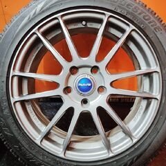 BS VRX 215/50R17 バリ溝スタッドレス RAYS グラムライツ 57エクストリーム 17インチ 7J5HPCD114.3+50 20年製 プリウス レガシィ等(VTG926)の画像