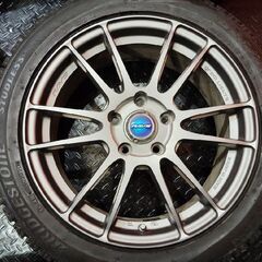 BS VRX 215/50R17 バリ溝スタッドレス RAYS グラムライツ 57エクストリーム 17インチ 7J5HPCD114.3+50 20年製 プリウス レガシィ等(VTG926)の画像