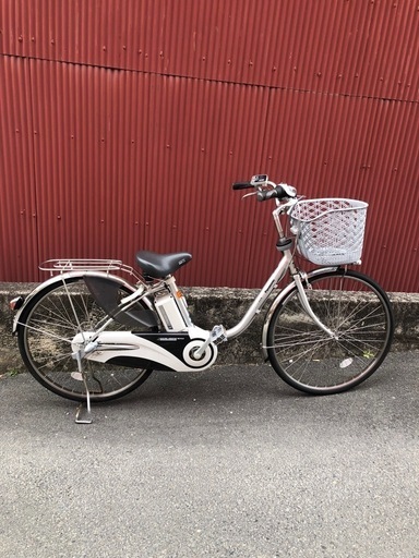 京都発】京の楽チャリ パナソニック 電動アシスト自転車 シルバー 26インチ