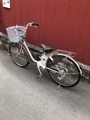 【京都】京の楽チャリ　電動アシスト自転車　パナソニック　Panasonic 26インチ　銀色